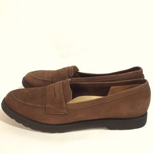 Rockport Brown Suede Penny Loafers